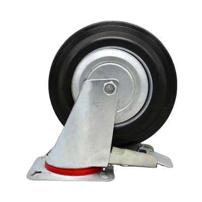 China Other SS 200 Mm Bin Wheel Rubber Lockable Caster Swivel In Stock Economic Price for sale