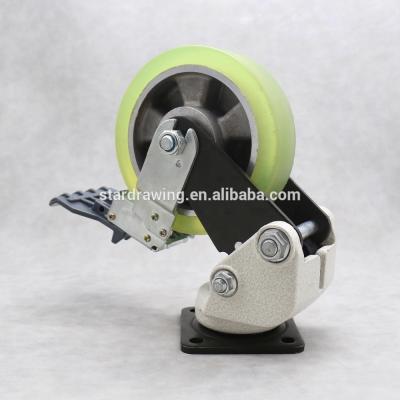 China 6 Inch AGV Caster Wheel Aluminum Damping Precision Caster Wheel SS for sale