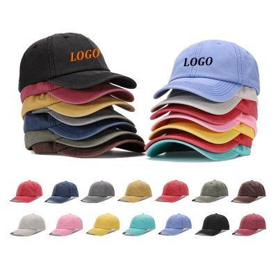 China WD-A06 Wholesale JOINT Dad Hats Custom 6 Panel Plain Baseball Cap Cotton Patch Logo Dad Hat for sale