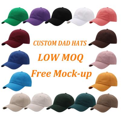 China WD-A10 COMMON Wholesale Custom Design Plain Cotton Twill Distressed Dad Hat Cap With Your Logo for sale