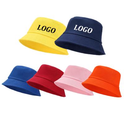 China Fashion WD-A19 Custom Reversible Custom All Logo Above Cotton Fisherman Bucket Hat With Printed And Embroidered Private Label Label for sale