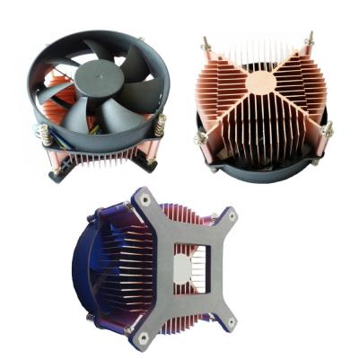 China 2019 CPU Hot Selling And Cheap Parts Cpu Fan Cooler For LGA775 Socket CPU With Copper Clad Heatsink for sale