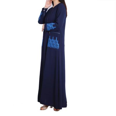 China 2021 Popular Embroidered Muslim Women's Prayer Long Dress Muslim Formal Daily Casual Long Dress 2021 for sale