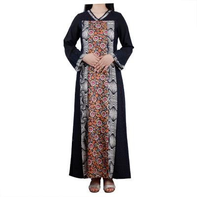 China Dubai Muslim Long Sleeve Dress 2021 New Lace Maxi Dress Popular Muslim Printed Malaysian Women Islamic Prayer Maxi Dress for sale