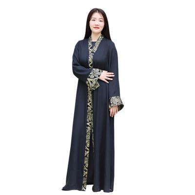 China Luxury Long Abaya Muslim Turkish Robe Jilbab Long Cardigan Fashion Arab Dubai Clothing for sale