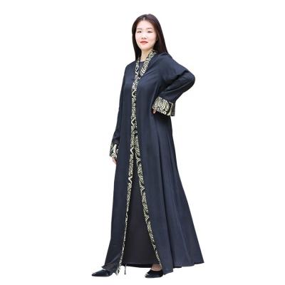 China Dubai Fashion Cardigan Long Abaya Robe Luxury Muslim Turkish Kaftan Dress Arabic Dubai Clothing for sale