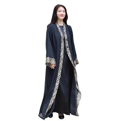 China Luxury Muslim Women's Fashion Quilting Loose Kaftan Long Dress Abaya Islam Lace Cardigan Arabic Long Dress for sale