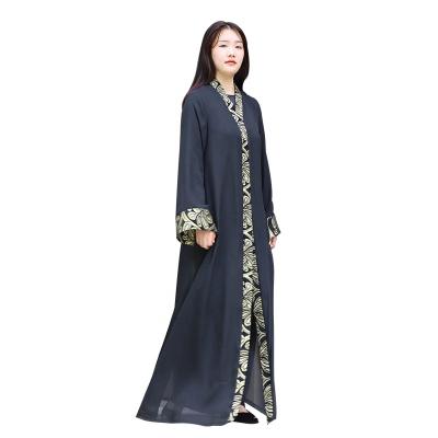 China Arab Dubai women's robe cardigan long robe Middle East kimono clothing Muslim long robe luxury islamic abaya robe for sale