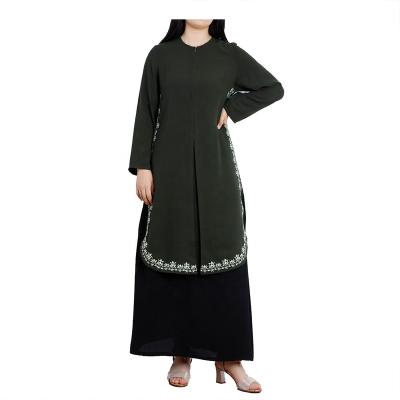 China Hot Selling A-line Skirt Suit Formal Casual Daily Embroidery Long Dress Muslim Traditional Kaftan Women's Clothing A-Line Skirt Suit For Office Women Dress for sale