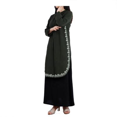 China Hot Selling Muslim Traditional Embroidered A-Line Skirt Suit Formal Casual Daily Clothing Islam Long Dress For Office Women Dress for sale