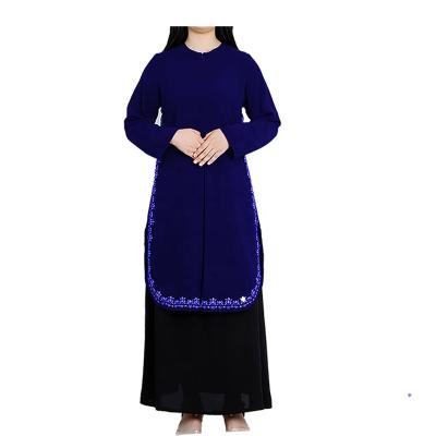 China Hot Selling Muslim Traditional Embroidered A-Line Skirt Suit Formal Casual Daily Clothing Kimono Lehenga For Office Women Clothing for sale