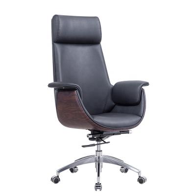 China Light Luxury Leather Backrest Office Chair Executive Computer Home Lift Swivel Chair zu verkaufen