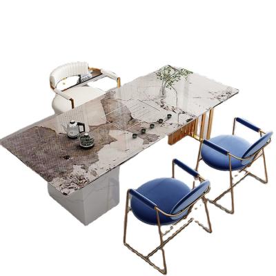 China Light Luxury Rock Board Modern Home Simple Office Tea Room Boiling Water Tea Table Table Living Room Furniture Coffee Table for sale