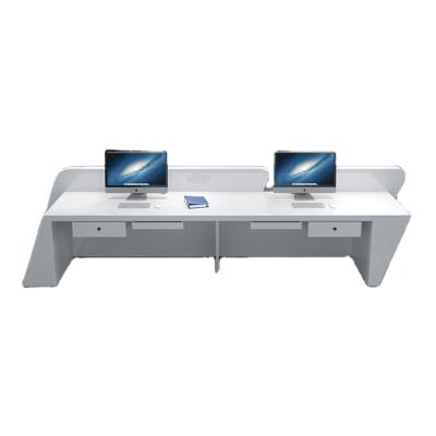 China Customized desk furniture special-shaped reception desk Baking paint front desk cashier for sale