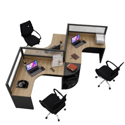 China combination creative staff computer working position modern Staff office desk and chair for sale