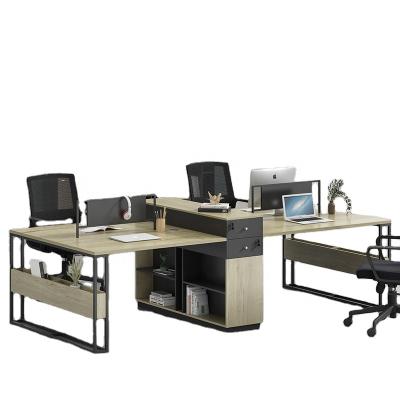 中国 Modern office staff desk and chair combination financial deck screen computer table workstation 販売のため