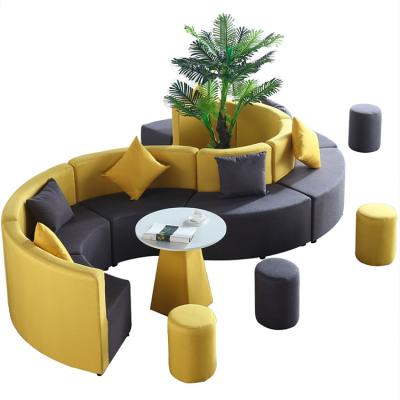 China personality creativity Office sofa training institution business reception special-shaped sofa coffee table combination for sale