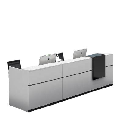 China simple modern welcome desk cashier counter office furniture company panel reception front desk for sale