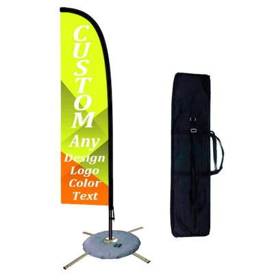 China OEM Custom Printing Outdoor Flying Polyester Advertising Flying Beach Feather J Flag Banner For Show Event for sale