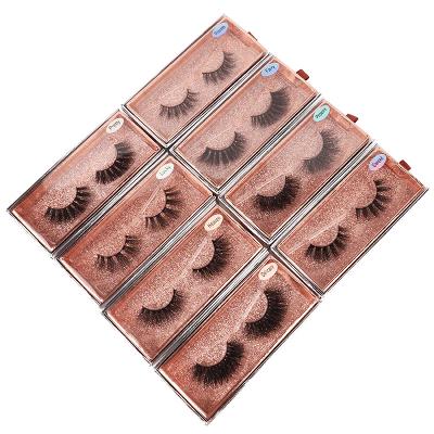 China Thick Real Mink Turns Beautiful False Eyelashes False Eyelashes PVC Boutique Access Box Wholesale Mink for sale