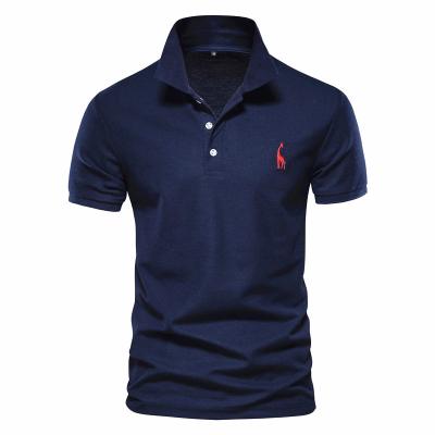 China 2022 High Quality Casual Embroidered Printing Mens Breathable Solid Color Polo Shirts for sale