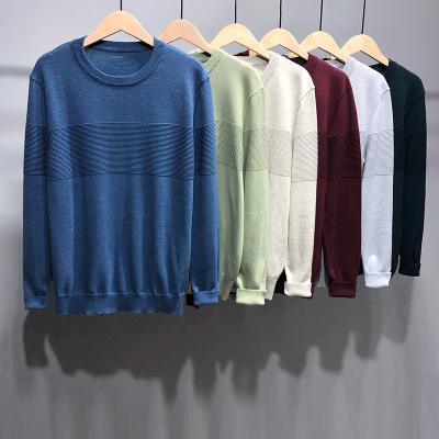 China Breathable Solid Regular Casual Long Sleeve Knitted Male Autumn New Class Design Men Sweater O-Neck Long Sleeve for sale