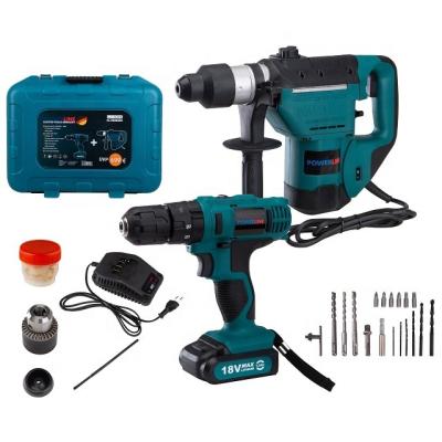 China Electric tool kit hot sale spot retail and wholesale orders tool kit cordless drill and rotary hammer sending from Germany for sale