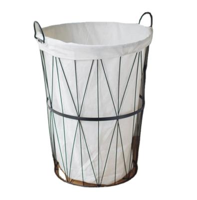 China Large hotel sustainable luxury home metal family laundry basket metal, metal locker, metal baskets for storage for sale