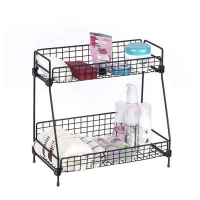 China Viable Tires Mesh Kitchen Stainless Storage Basket Multifunctional, Metal Storage Home 2 Baskets for sale