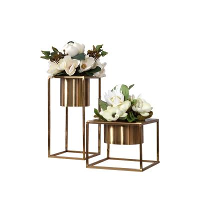 China CLASSIC High End Aristocratic Small Nordic Plant Stand , Plant Pots With Silver Stand for sale