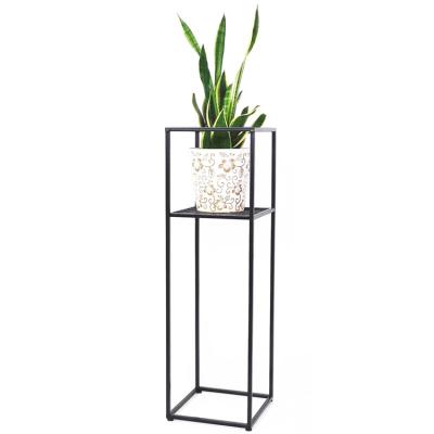 China Eco - Friendly Display Indoor Plant Stands Irregular Shape Iron Large Balcony Tall Flower Stand for sale