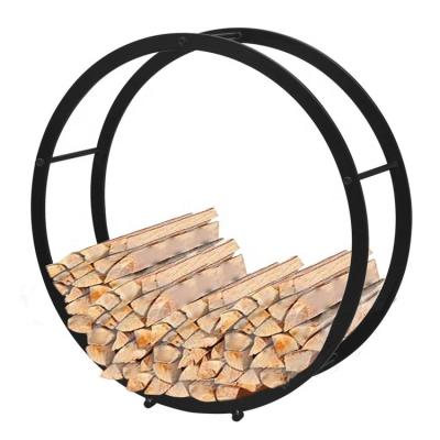 China High Quality Modern Metal Firewood Rack Log Rack, Black Modern Indoor Firewood Rack for sale