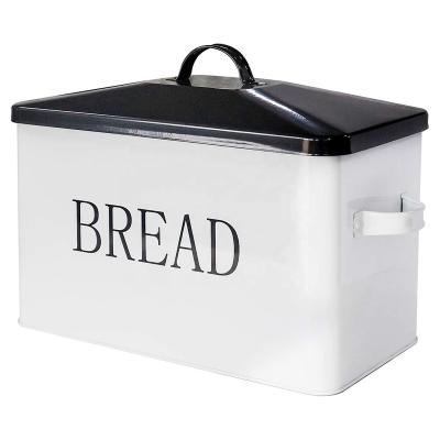 China Decorative Metal Bread Box Counter Top Bread Box Loaf Box and Canister Set for sale