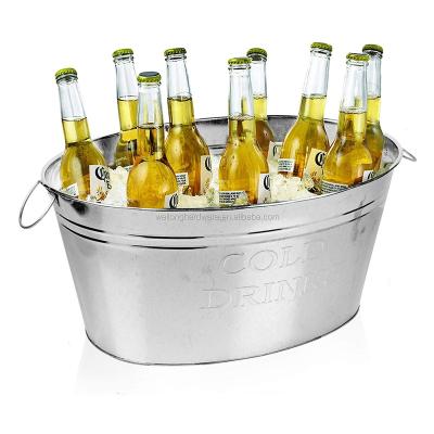 China Viable Champagne Beer Cocktail Drinks Ice Cooler Metal Ice Bucket Bar Ice Bucket Cold Party for sale