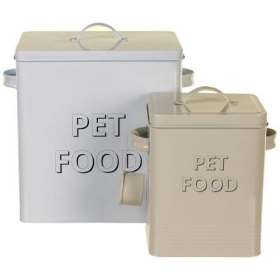 China TRADITIONAL TRADITIONAL METAL DOG ​​KITTEN PET TREAT BOX CAT FOOD STORAGE CONTAINER Trash can viable for sale