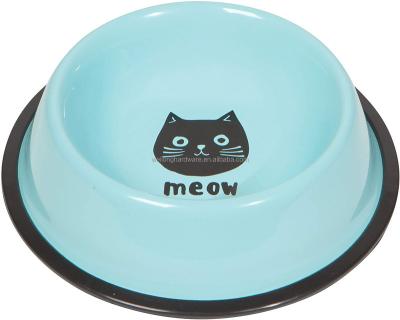 China Viable Pet Food Safe Bowl Metal Dog Food Bowl Home Holder Cat Bowl for sale