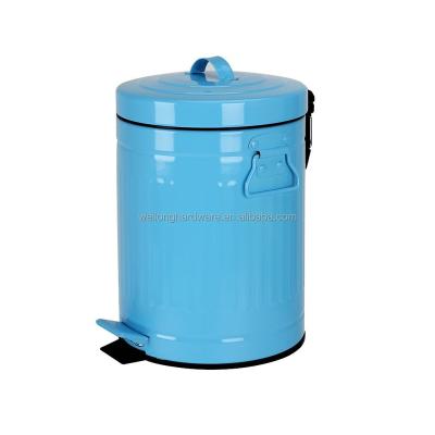 China Pedal Bin Viable Home Metal Waste Bin With Pedal Household Waste Trash Bin for sale