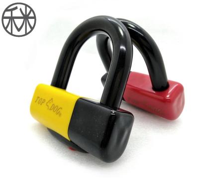 China Alloy steel pvc variable color security u anti break lock for scooter bike u lock for sale