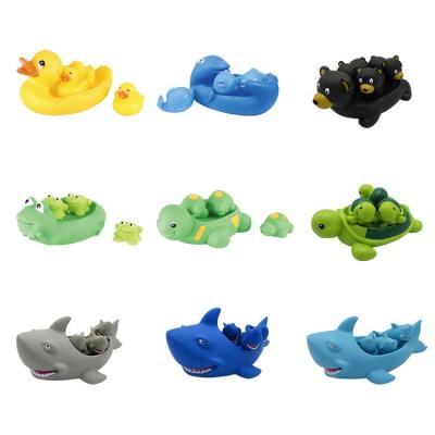 China Toy Factory Other Toys Kid's Water Squirter Family Set Bath Toy Animal Baby Bathtub Bathroom Time Shower Squirt Educational Toys for sale