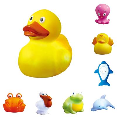 China Bath Toy Eco Friendly Rubber Toys Kids Cartoon Flash Light Up Cartoon Animal Baby Set Bathtub Bathroom Time Shower Toys Lightup Bath Toy for sale