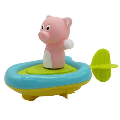 China Bath Toy Pull String Baby Bath Toy Pull and Go Toys Kids Animal Infant Baby Tub Bathroom Shower Pull String Speedboat Bath Toy for sale