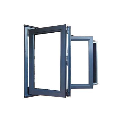China Collapsible Folding Folding Screen Accordion Glass Sliding Bi-folded Style Windows for sale