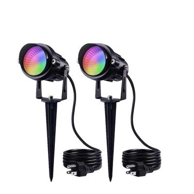 China Sports Stadiums Drop Shipping APP Control RGB LED Garden Lights Waterproof Outdoor RGB LED Landscape Lighting Wall Pat Tree Lights Spotlights for sale