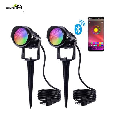 China Sports Stadiums Drop Shipping APP Control RGB LED Garden Lights Waterproof Outdoor Wall Pat Tree Lights RGB LED Landscape Lighting Spotlights for sale