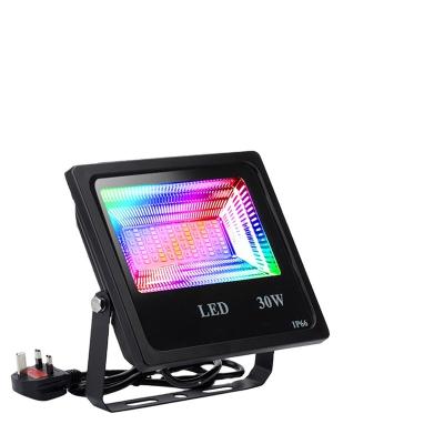 China Sports Stadiums Music RGBW 100W App Control LED Flood Lights Landscape RGBW Tuya Smart Outdoor Led Flood Lights for sale