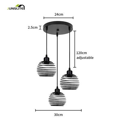 China Modern Hot Selling Black Antique Style Cage Pendant Lighting Industrial Rustic Design Hanging Lamp For Kitchen Dining Room Loft for sale