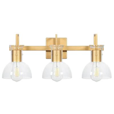 China Round Shade Modern Lowes Bathroom Light Fixtures Gold Modern Glass Wall Light for sale