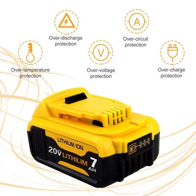 China Machine tools spare 18v 20v dewalts lithium ion rechargeable battery pack 3ah 4ah 5ah 6ah for machine tool cordless drill combo kit for sale