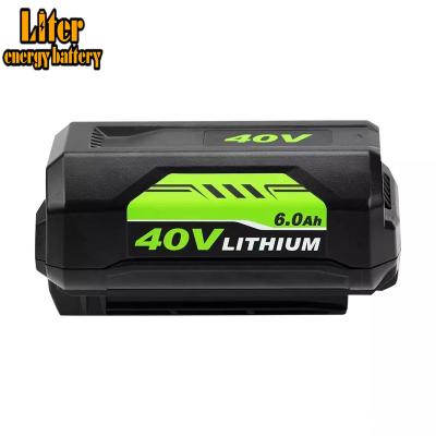 China Ryobi Lithium Battery 40V 5.0Ah/6.0Ah Mower OP40261 OP40401 OP40501 OP40601 Power Tool Replacement 40Volt Li-Ion Batteries Pack For Lawn for sale