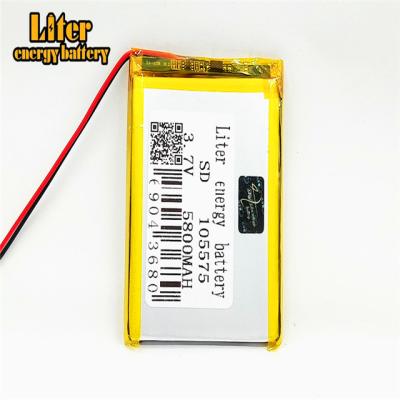 China Toys 105575 3.7V 5800 mAh Large Capacity Lithium Polymer Battery Wholesale Mobile Power for sale